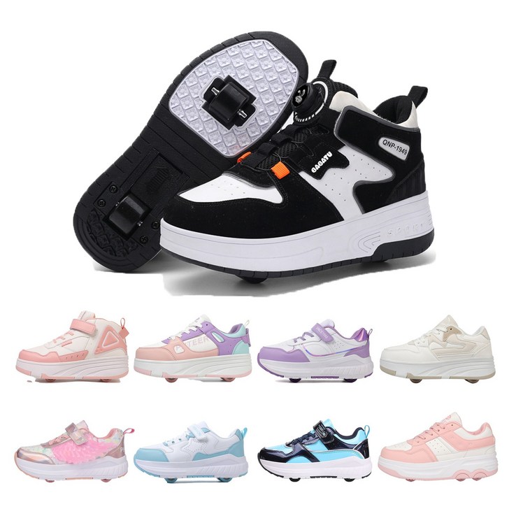 PHTEER 롤러슈즈 하이탑 바퀴달린운동화 롤러스케이트 2륜 T01