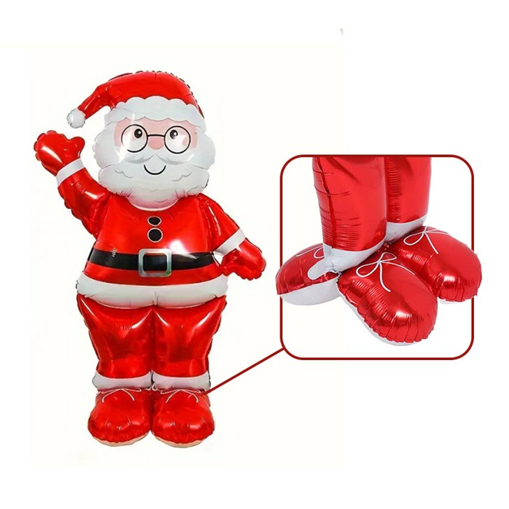 자바조이 크리스마스 대형 산타 풍선 156cm 스탠딩 장식