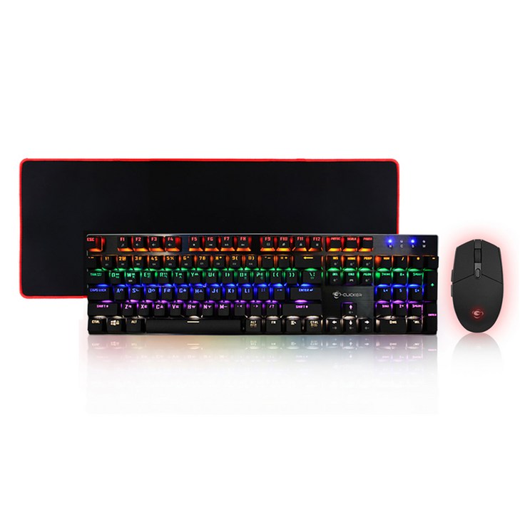 지클릭커 기계식 키보드 마우스 세트 With Pad 청축, GMK510X Special, 혼합색상, 일반형 지클릭커 기계식 키보드 마우스 세트 With Pad 청축, GMK510X Special, 혼합색상, 일반형
