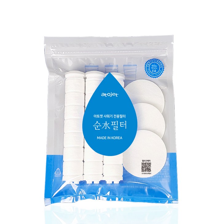 아토젯 순수필터 바디 3p  헤드필터 3p, 1개, 화이트