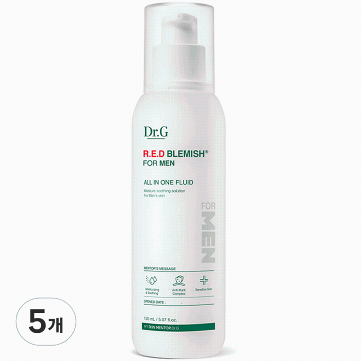 닥터지 레드 블레미쉬 포 맨 올인원 플루이드, 150ml, 5개