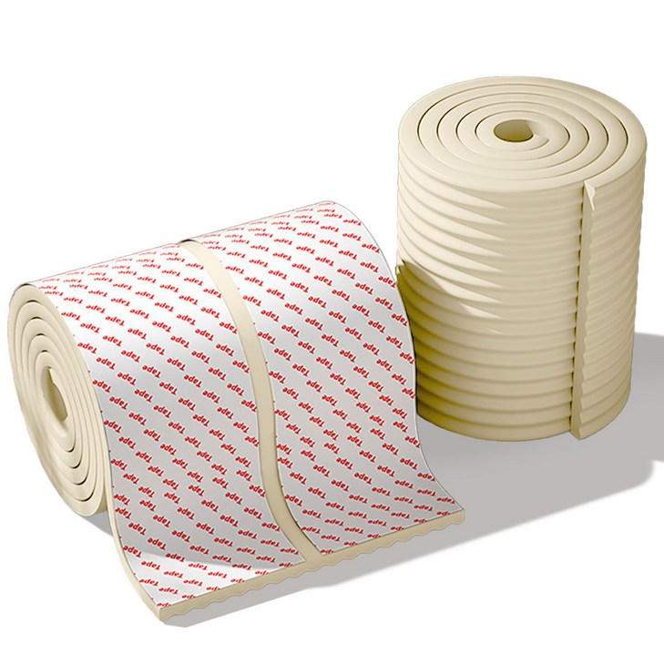 르메이어 풀접착 벽면 보호대 스크래치 소음 부딛힘 방지, 베이지, 1개