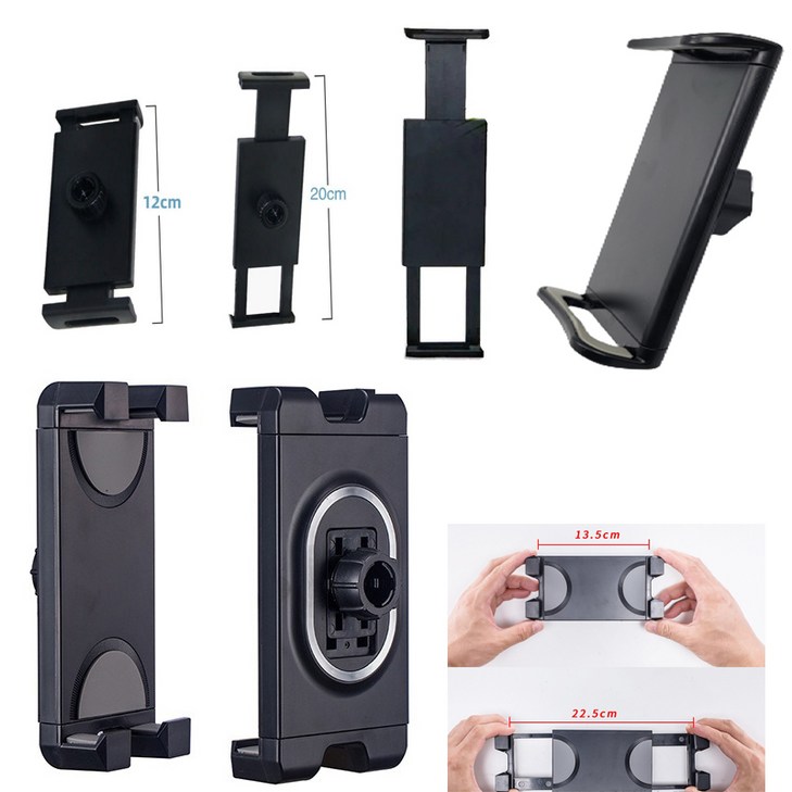 교체형 17mm 볼사이즈 교체형 홀더 헤더 브라켓 태블릿 pc 아이패드 갤럭시탭 핸드폰 거치대 튼튼 스마트폰 핸드폰 휴대폰 호환 버스킹 360도회전 삼각대 자바라 집게, A형 패드홀더