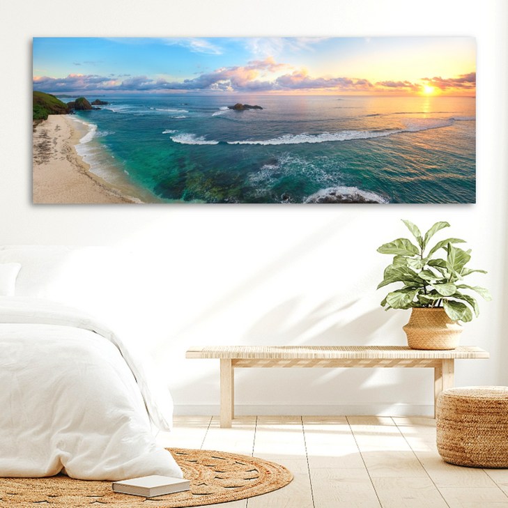 2.4미터 대형 붙이는 와이드 풍경 액자 바다 숲 인테리어 그림 사무실 카페 거실 추천
