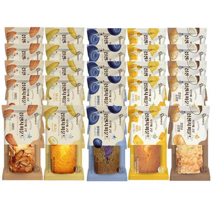 델포유 오븐에 구운 십센치 파운드 케이크 50g, 50g, 25개