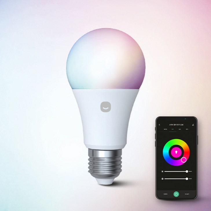 헤이홈 스마트 LED 전구 컬러 Z26 9W 조명 Zigbee, 기타색, 2개