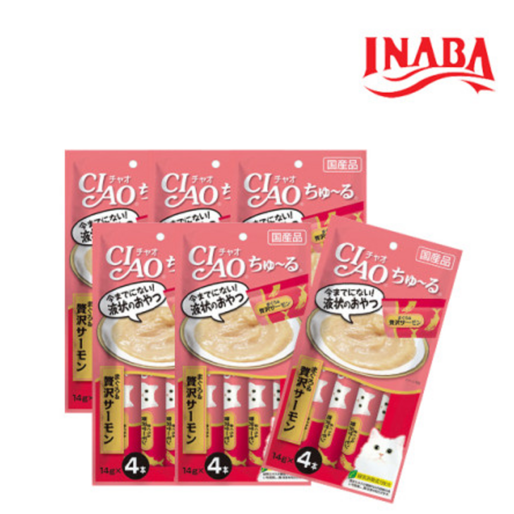 이나바 /챠오츄르 (대용량)/ SC-143 참치+연어맛/ 10봉지 20230615