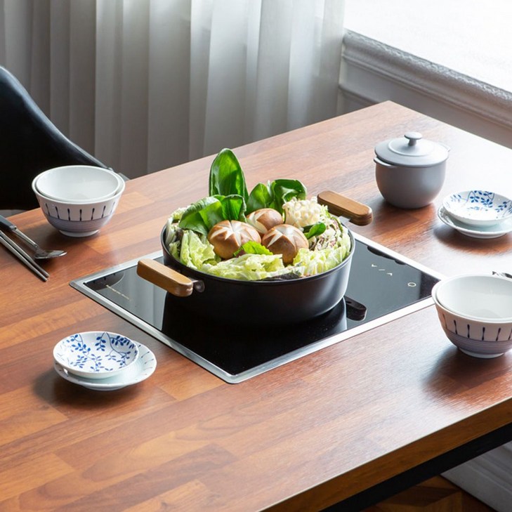 인덕션 식탁 조리대 테이블 4인식탁 prd175903602 pb2209gy, 화이트비앙코