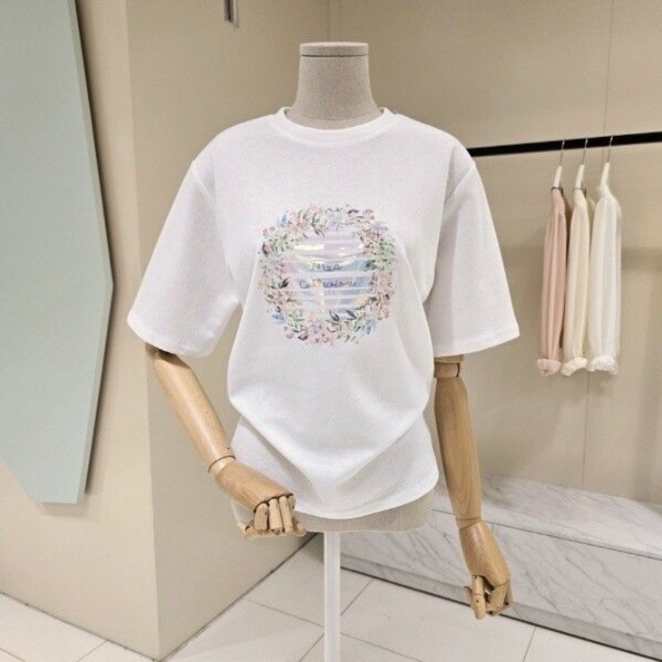 데스틸동그라미 레터링 라운드 티셔츠D2523TS2690 673113