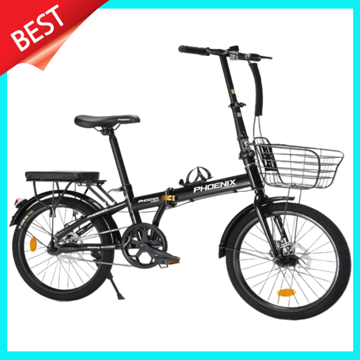 렉스바이크 가벼운 미니벨로 접이식자전거 여성용 초경량 미니, 20인치, 블랙, 1개, 150cm