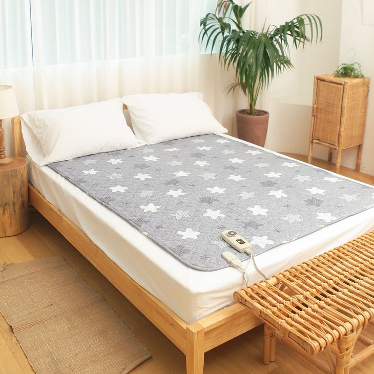 코메트 한일의료기 고급형 전기요 전자파안심 무자계 전기장판 매트 담요 캠핑 차박 EMF, 그레이, 대형135180