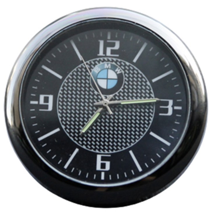 굿즈인홈 차량용 원형 커버 아날로그 시계 BMW