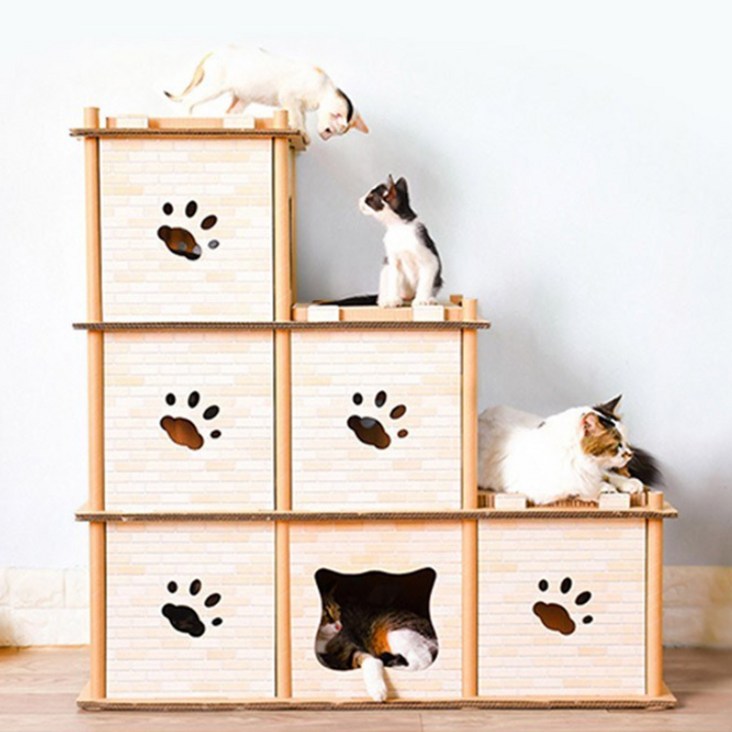 딩동펫 고양이 숨숨집 스크래쳐 캣타워 6단 딩동펫 고양이 숨숨집 스크래쳐 캣타워 6단
