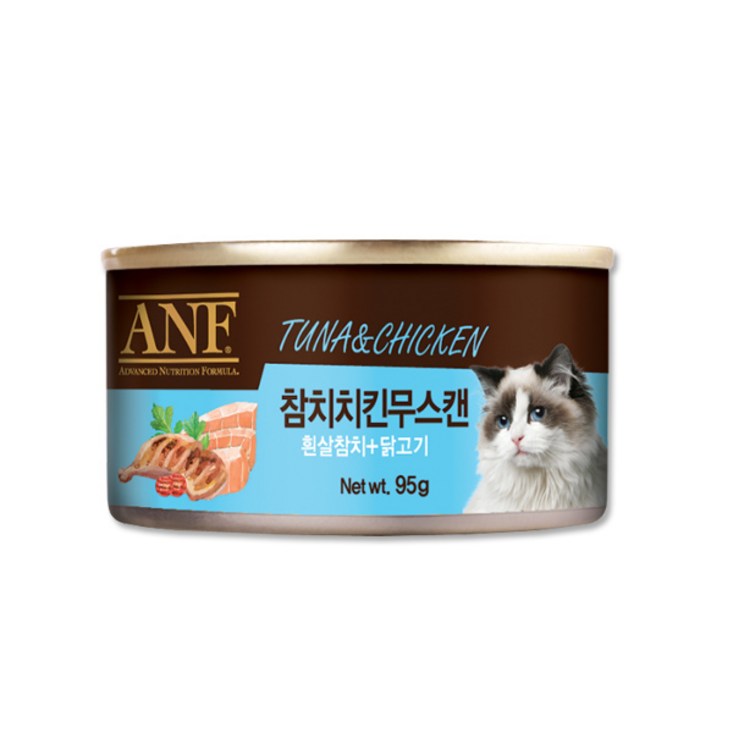 ANF 캣 참치치킨무스캔 95gX12개 고양이캔, 단품