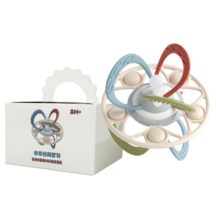 우주선 아기 치발기 국민 이앓이 구강기 사용시기 오볼 손목 고리 따봉베베, 1개