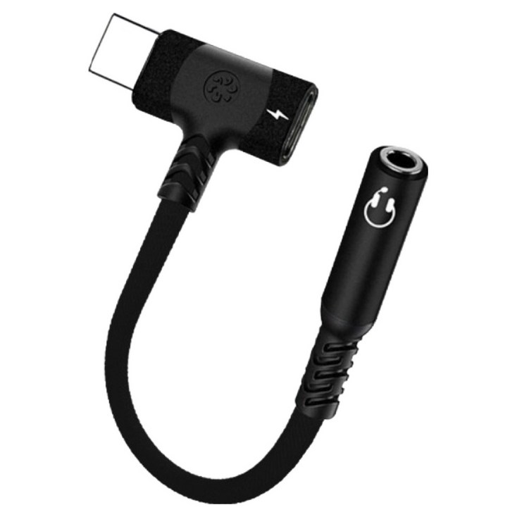 호후 USB C 타입 3.5mm 이어폰 마이크 연결 고속충전 어댑터 케이블 PD이마 듀얼후크