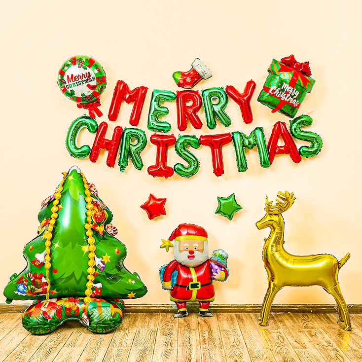 피앤비유니티 크리스마스 초대형 스탠딩 풍선모음 세트