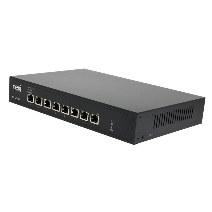 넥시 NX1405 기가비트 10G 8포트 스위칭 허브 NXSX1008 리얼텍칩셋 160Gbps스위치용량