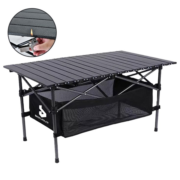 Bonjour 아웃도어  접이식 캠핑 테이블 휴대용 캠핑 경량 테이블 내모마성  스프레이 기술
