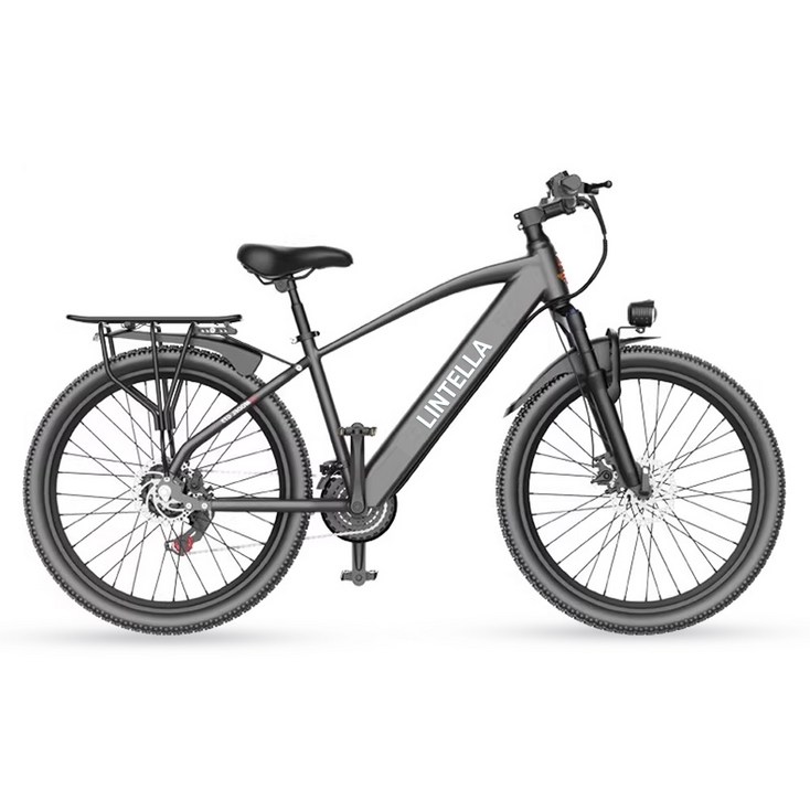 린텔라 전기자전거 파스 배달 고출력 26인치 21단 400W PAS 로드 전동 자전거, GT3 블랙 스포크휠, 스틸