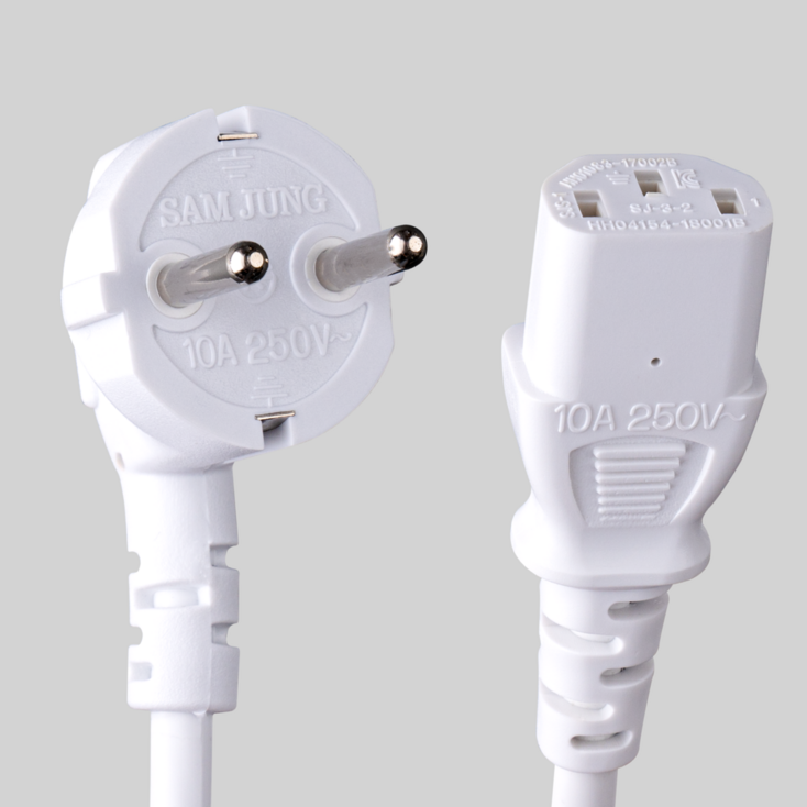 삼정 국산 AC 전원케이블 파워코드 화이트, 1.5m, 1개 삼정 국산 AC 전원케이블 파워코드 화이트, 1.5m, 1개