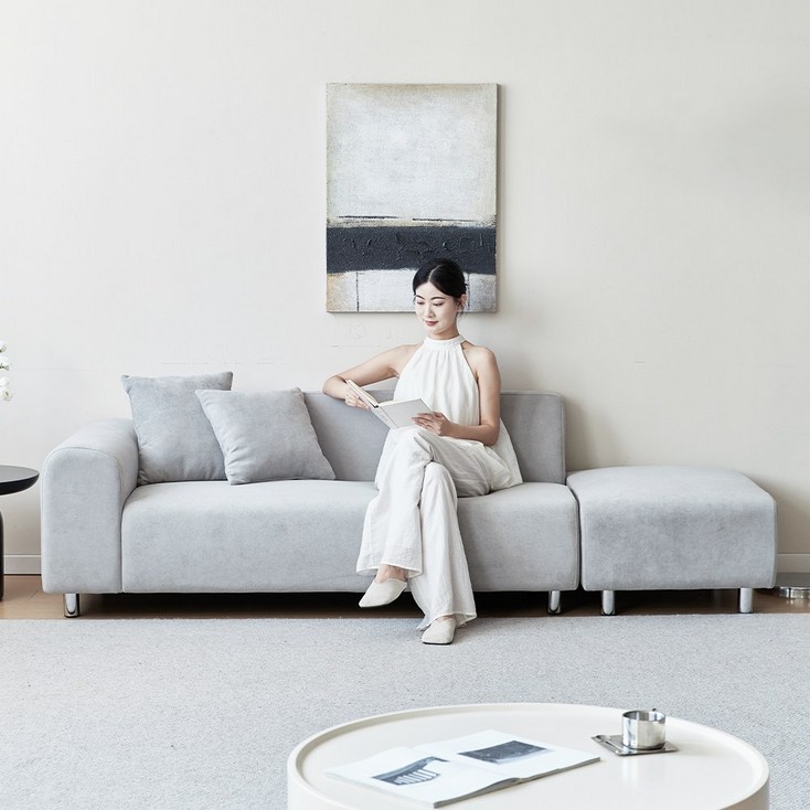 하이피러브 모던 아쿠아텍스 기능성 패브릭 3인용 소파 거실 신혼집 인기 기사방문 무료설치, 모던 그레이우형