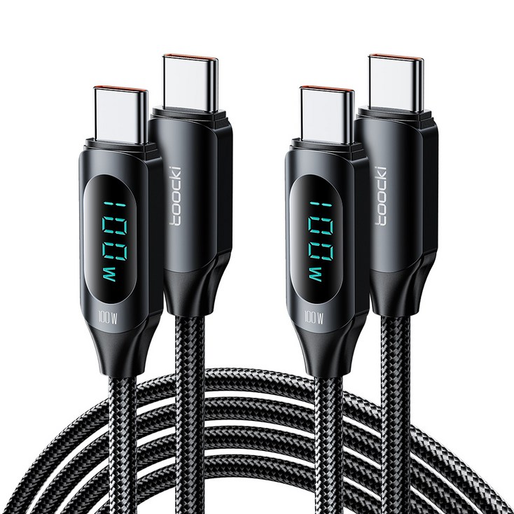 TOOCKI 알루미늄 합금으로 디스플레이 CC 100w 고속 충전케이블
