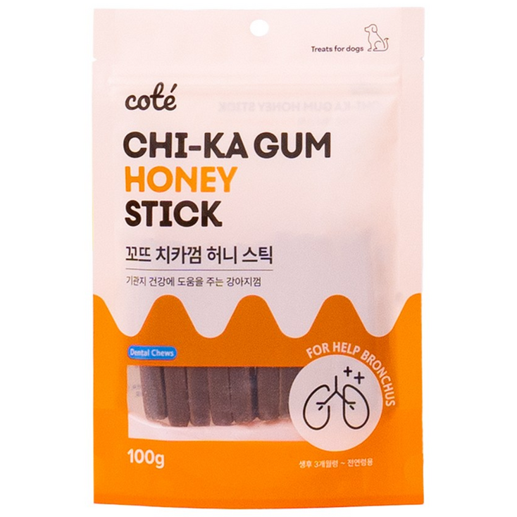 꼬뜨 치카껌 기능성 강아지껌 치석 제거, 100g, 10개, 허니