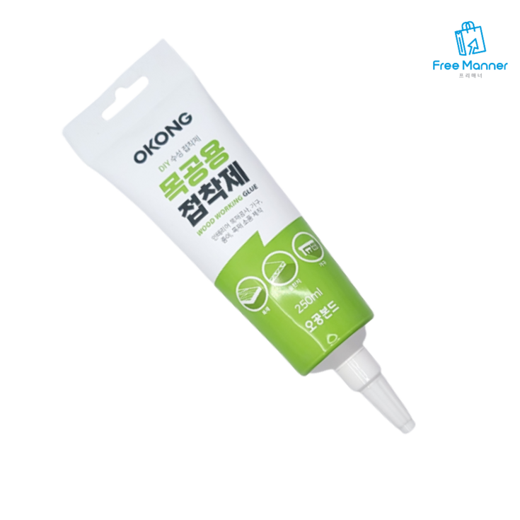 오공 친환경 수성 목공 나무 접착제 본드 250ml, 1개