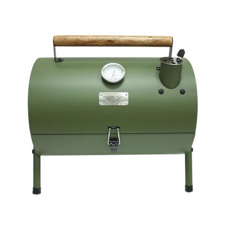 캠핑플렉스 테이블탑 오븐 훈제 바베큐그릴 캠핑용 야외용 훈제 삼겹살 BBQ 그릴 손잡이 화로대 감성 캠핑 훈제그릴 숯불구이 접이식 예쁜, 1개