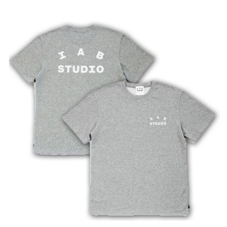 <옐로우컴퍼니>아이앱스튜디오 2023년 봄 신상 반팔티셔츠 IAB Studio Letter Print  남성 커플 라운드 넥 반팔 티셔츠, 상의 티 남성 스트리트웨어 - 투데이밈