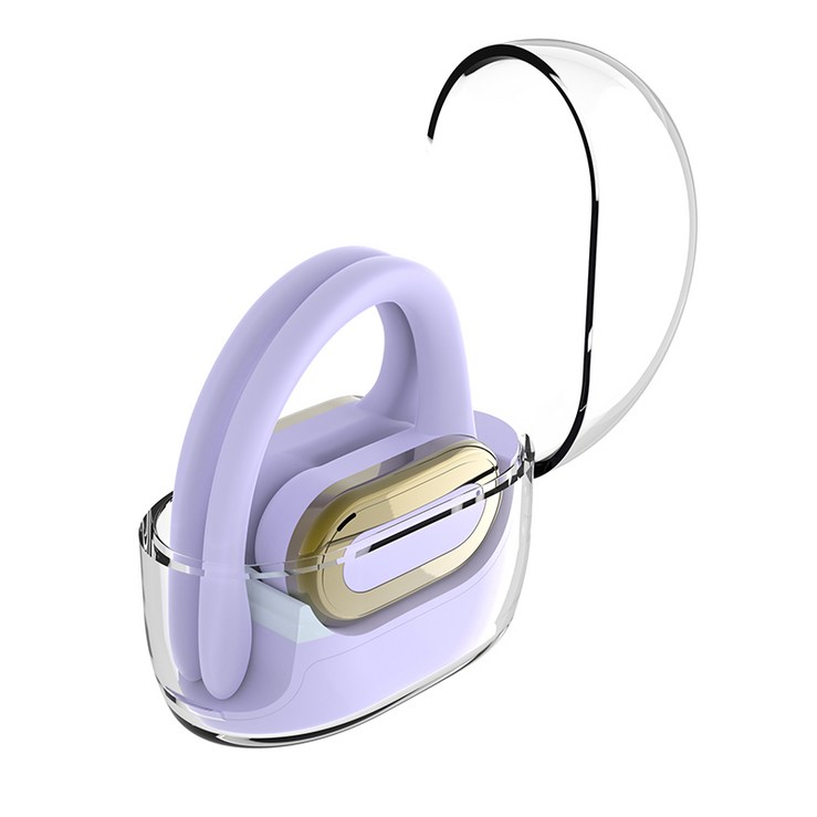 Q9 무선이어폰 Bluetooth 5.3 칩 귀걸이 운동 방수 이어폰 마이크 통화, BT-Q9-TWS-Purple
