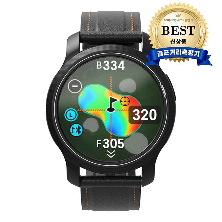 골프버디 aim W12 GPS 스마트핀 호환 시계형 골프 거리측정기, 단일상품, 블랙