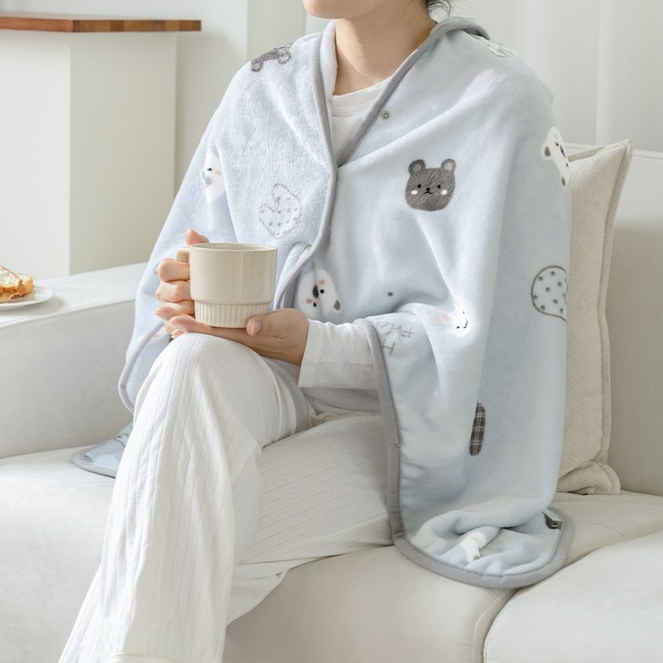더자리 포시즌 웨어러블 오버랩 똑딱 담요 더자리 포시즌 웨어러블 오버랩 똑딱 담요