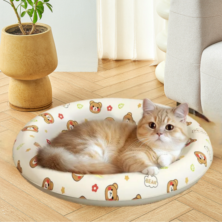 HORIZON 반려동물 곰돌이 강아지 고양이 쿨매트 아이스 방석, 1개