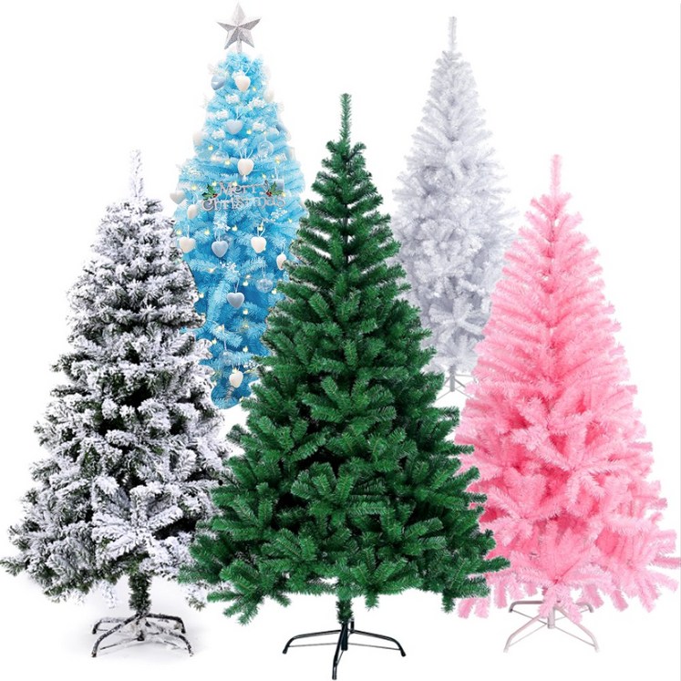 TEFETER 크리스마스트리 PVC 대형트리 무장식 전나무 장식 전구 풀세트1.2M 1.5M 1.8M, E.핑크 트리(풍성한) - 쇼핑뉴스