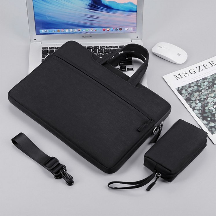 올인원 노트북 가방 케이스 파우치 맥북 에어 삼성 LG 그램, 블랙L 1517인치