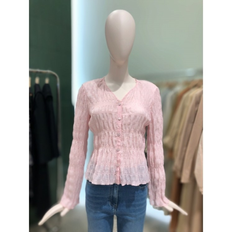 10쿠폰다운듀엘 브이넥블라우스 L241PSC002 백화점 아울렛 한정수량 4332375
