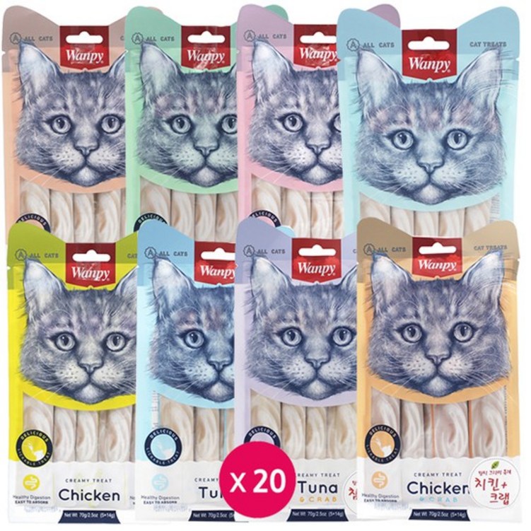 완피 크리미 퓨레 14g x 100P 5가지맛혼합 고양이츄르 완피 크리미 퓨레 14g x 100P 5가지맛혼합 고양이츄르