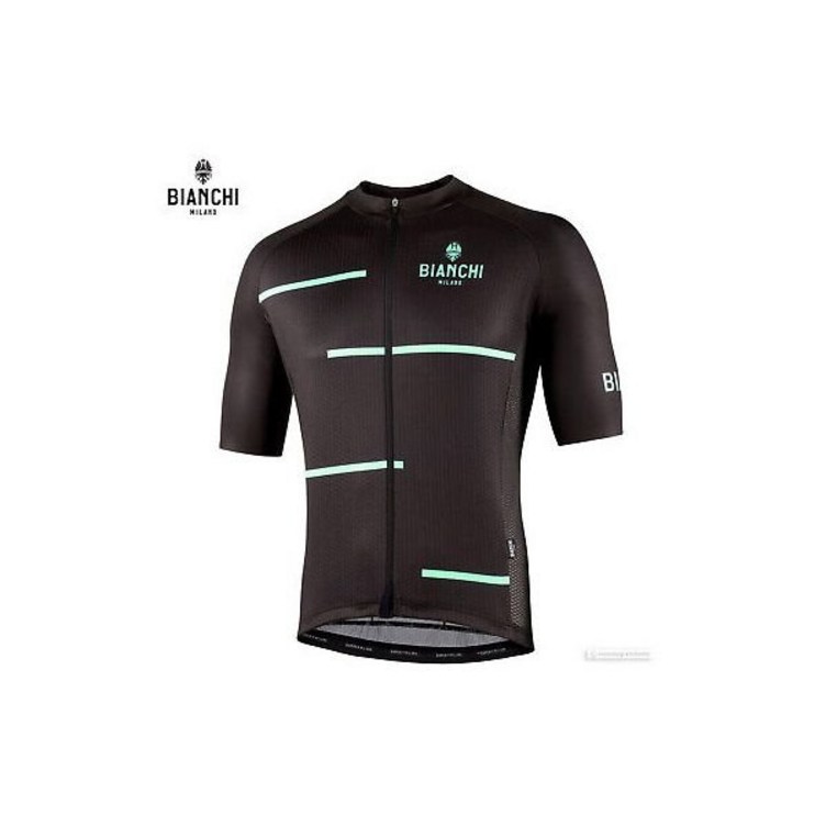 비앙키 NEW Bianchi Milano DISUERI Short Sleeve Cycling Jersey : BLACK