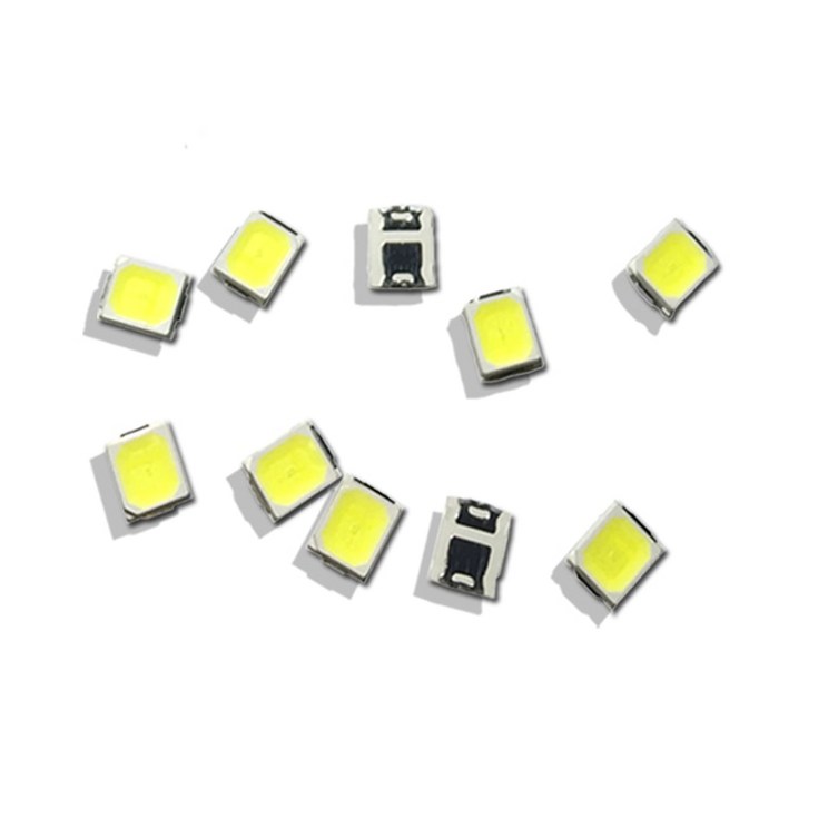 수리용 led칩 라이트비드 100 개몫 LED 램프 구슬 자연 화이트따뜻한 SMD 2835 0.5W 5560LM 슈퍼 발광 다