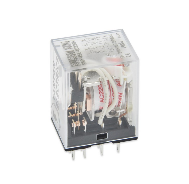 SMY4SLAC220V 릴레이 14핀 AC250V 5A MY4 소켓 LED타입 4극 4a4b 스위치 삼영전기
