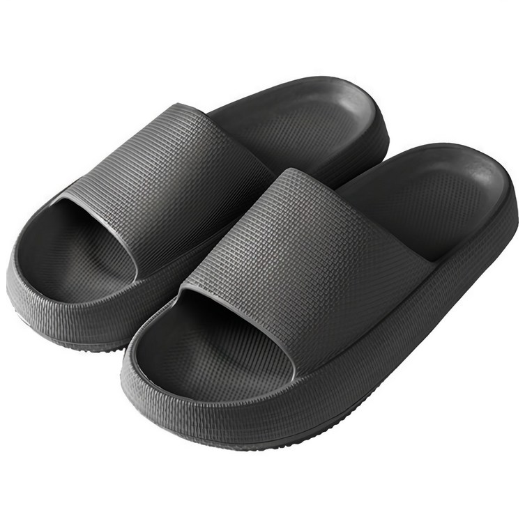 라이프서치 미끄럼 방지 쿠션 슬리퍼, 블랙, 1개