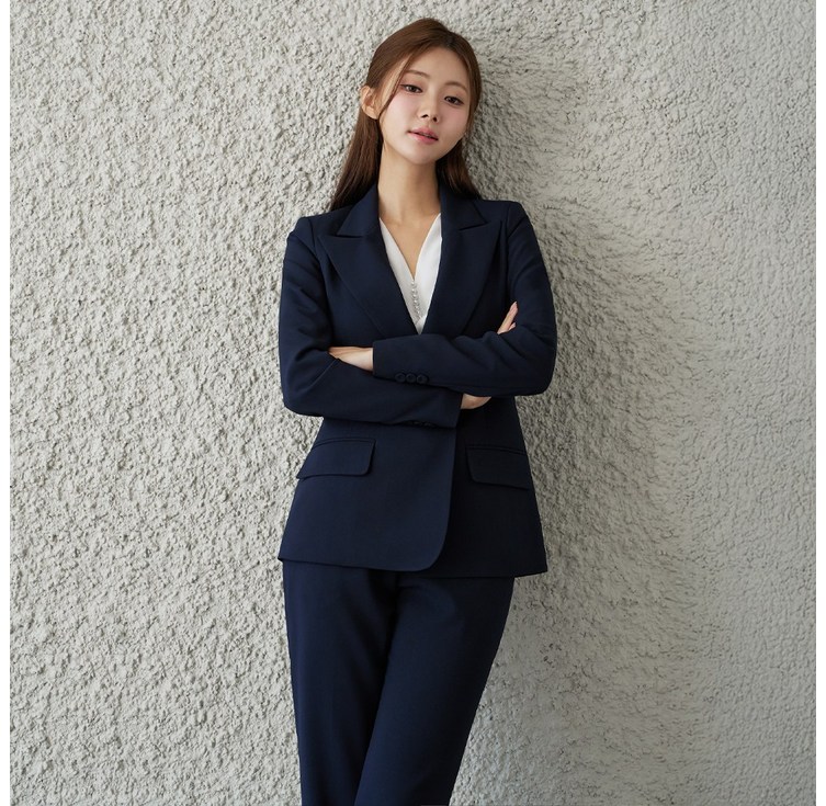날씬해보이는 여성 정장 셋업 슬림핏 수트 세트 사계용 에고스