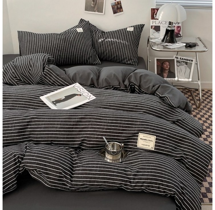 크레스티 데일리 심플 부드러운 워싱 라인 침구세트 사계절 침대시트 이불커버 베개커버 세트