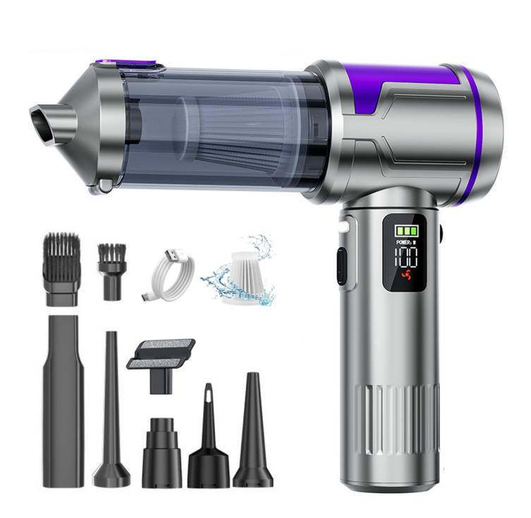 Voltmate 18000Pa 3단 조절 무선 차량용 청소기 LED 조명 브러시리스 모터 디지털 디스플레이 표시 다용도 청소기 가정용