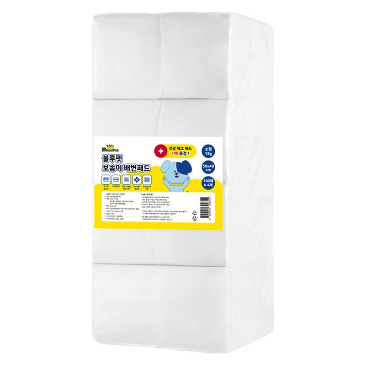 블루펫 배변패드 15g, 1개, 400개입 블루펫 배변패드 15g, 1개, 400개입