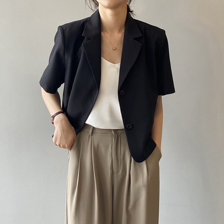 루나걸 여성용 밀런 루즈핏 반팔 자켓 루나걸 여성용 밀런 루즈핏 반팔 자켓