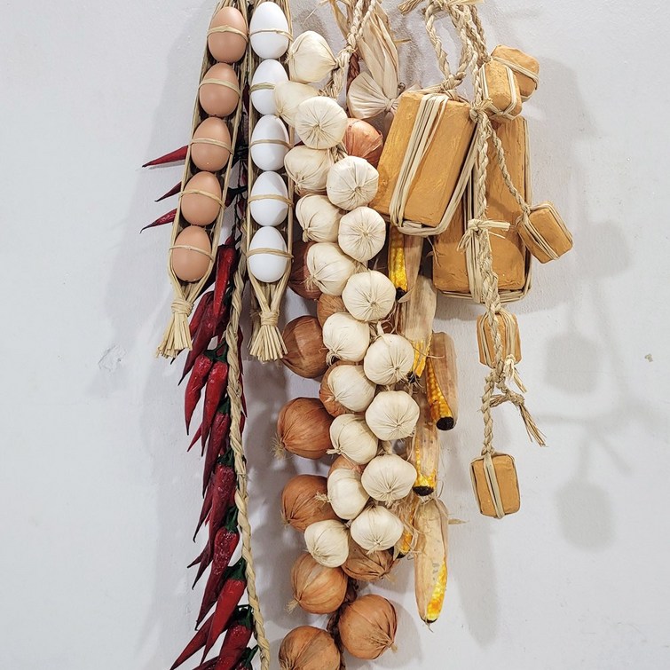 한소픈 마늘 고추 옥수수 계란 메주 꾸러미 줄줄이 1줄,인테리어 소품,매장 장식품,테마 소품,가을 디스플레이