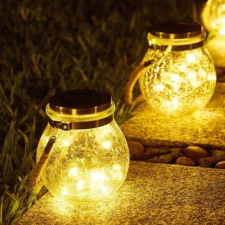 라이프엔 무드등 정원등 태양광 LED 야외조명 태양열전등, 노란빛